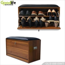 China Living room furniture GLS18815 wooden shoe rack shoe cabinet from goodlife manufacturer