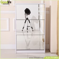 Chine Goodlife houseware solid wood shoe wardobe  with three dressing mirror and the inside cabinet with two layer storage shelf fabricant