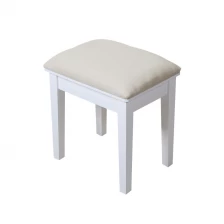 China Home Use KD Knocked Down Wooden Chair Makeup Stool manufacturer