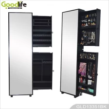 China Hot Sale Side Pulling Jewelry Storage Cabinet with Full Length Dressing Mirror GLD13351 manufacturer