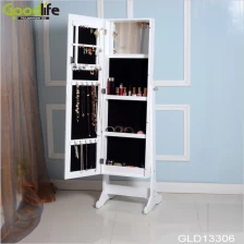 चीन Jewelry storage cabinet with floor standing mirror GLD13306 उत्पादक