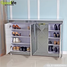 China Luxury mirrored wooden shoes storage cabinet for living room GLS18800 manufacturer