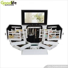 porcelana MDF caja de joyería de madera y caja de cosméticos para niñas GLD08058 fabricante
