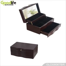 China Magic open wood jewelry box for girls GLD08067 manufacturer
