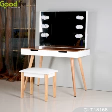 China Makeup Mirror Vanity with 6 LED Light Bulbs Dressing Table GLT18168 manufacturer