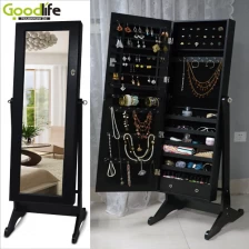 China Multi-function wooden floor mirror jewelry armoire GLD13318 manufacturer
