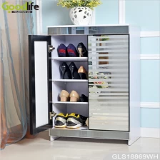 Chine Nouveau design pour les meubles ebay Amazon bois armoire de rangement à chaussures avec miroir en verre GLS18869 fabricant