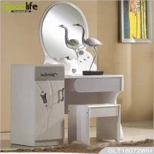 China New product 2014 MDF furniture wooden dressing table mirror price manufacturer