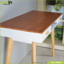 porcelana OEM/ODM Finger joint solid wood computer desk ,study table wholesale factory in China fabricante