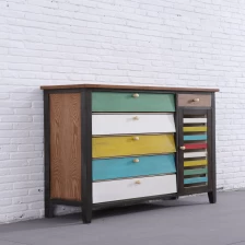 porcelana Organizer luxury and fashion storage cabinet  new design European retro color cupboard fabricante