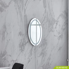 الصين Oval Wall Mounted Led Lighted Mirror For Bathroom Lamp Wall Mounted Mirror With Touch Switch الصانع