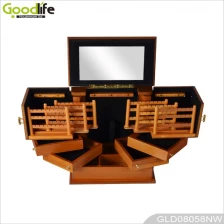 Chiny Malowane drewniane pudełko do przechowywania kosmetyków i biżuterii GLD08058 producent