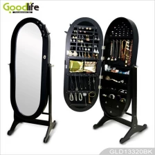 China Standing Full Length Mirrored Oval Jewelry Cabinet GLD13320 manufacturer