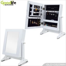 Chiny Table standing mirror jewelry cabinet with makeup mirror GLD13323 producent