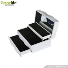 China Tischplatte aus Holz Schmuck und Kosmetik-Box GLD08067 Hersteller