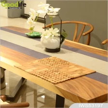 Chine Teak wood door design  mat for bathing safety IWS53197 fabricant