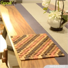 China Teak wood door design  mat for bathing safety IWS53202 fabricante