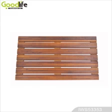 porcelana Teak wood door design  mat for bathing safety IWS53353 fabricante