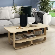 Chiny Two layers wooden coffee storage table producent
