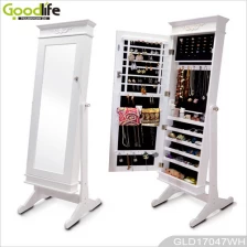 China Victoria Standing Wooden Jewelry Storage Cabinet With Full Length Mirror GLD17047 manufacturer