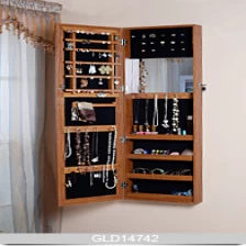 China Wall mount and over the door jewelry cabinet mirrored manufacturer