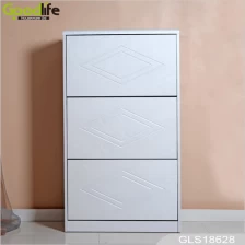 China White 3 rotatable drawers shoe rack shoes organizer wholesale GLS18628 fabricante