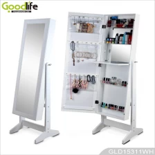 China White makeup cabinet jewelry organizer with inside dressing mirror manufacturer
