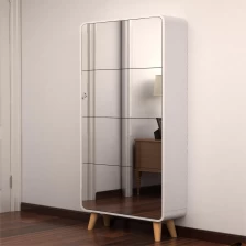 Chine Wooden Mirror Shoe cabinet With 4 mirror door fabricant
