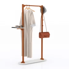 China Wooden clothes rack with Shelf manufacturer