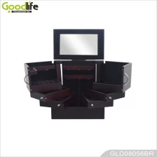 China Holz Kosmetik-Box für Schmuck und Make-up-Lagerung GLD08056 Hersteller