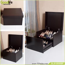 China Wooden luxurious shoe box with one drawer manufacturer