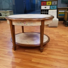 الصين Wooden round table for dining room and restaurant China supplier الصانع