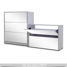 China Wooden shoe cabinet GLS17021N(3+2) with full length mirror manufacturer