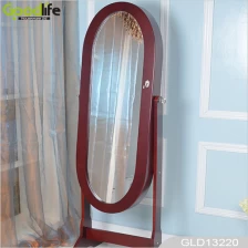 चीन floor standing oval jewelry cabinet GLD13220 उत्पादक