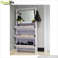 China estilo IKEA função múltipla armário de armazenamento de madeira para calçado GLS16620 fabricante