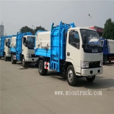 Китай 4 - 5 tons self-loading garbage truck hanging buckets with compressed garbage truck производителя