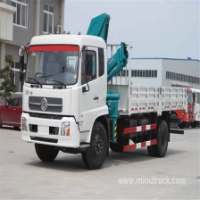 China China terkenal jenama Dongfeng Tianjin 4x2 trak kren dipasang 5T, lengan lipatan lori kren pengilang