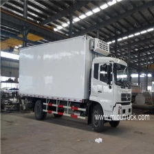 الصين دونغفنغ 140 حصان 4 × 2 ثلاجة صغيرة مربع شاحنة للبيع الصانع