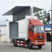 China Dongfeng 180 hp 4X2 7.7 M wing open van trucks manufacturer