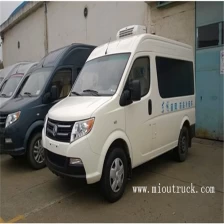China Dongfeng 4 x 2 beku dalam peti sejuk lori, trak ringan beku untuk dijual pengilang