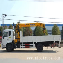 China tianjin Dongfeng 4 x 2 8000kg mengangkat berat lori kren untuk dijual pengilang