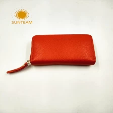 China Lady card holder wholesale china,China Soft Genuine Leather wallet,Leather Long Magic Wallet manufacturer