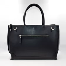 China Leather big tote bag-Cowhide Quality Leather Tote Bag-Unisex leather toge bag manufacturer