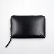 China Langes Reißverschluss Leder Geldbörse-hohe Qualität Leder Brieftaschen-Cowide Leder Frau Geldbörse Hersteller