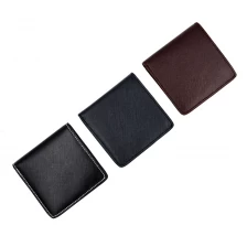 China Square leather wallet unisex-Genuine leather uniset wallet-Hot sale quality wallet manufacturer