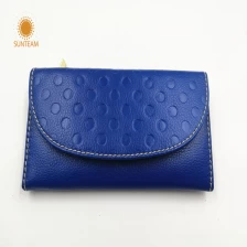 China Rabatt Designer Damemappen Händler, neueste Leder-Brieftasche Hersteller, Frauen lange blaue Art und Weise wallet Hersteller