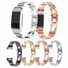 Cina Cinturino dell'orologio in acciaio inossidabile con strass brillanti in rame lucido CBFC103 produttore