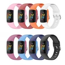 porcelana CBFC5-05 Soft Sport Muñequera TPU Wrist Watch Band para FitBit Cargar 5 Reloj Correa fabricante