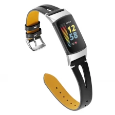 China CBFC5-15 Blumengedruckte Lederarmband für Fitbit-Ladung 5 Hersteller