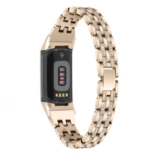 Китай CBFC5-27 Роскошный горный хрусталь металлический цинковый сплава Band Watch для Fitbit Charge 5 производителя